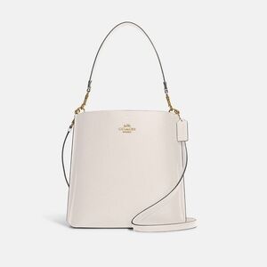 Coach Mollie Cream Leather Shoulder Bag